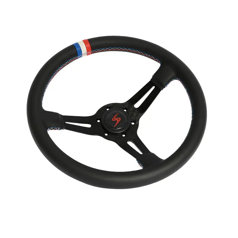 Livraison Express Volant DriftShop Tulipé (70 mm), Edition Limitée France, Cuir Noir